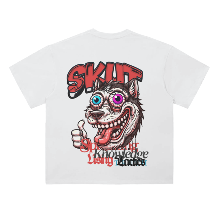 Red SKUT Dog Tee (White)