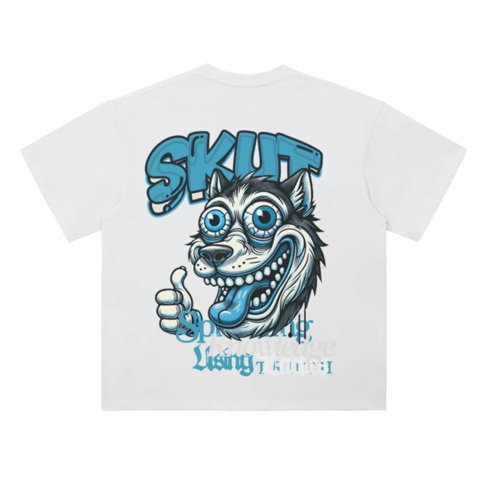 Blue SKUT Dog Tee (White)